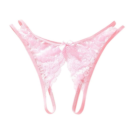 XIYON Panties For Women Ladies Sexy Transparent Lace Open File No Off Underwear Ladies Thong Soft And Comfortable