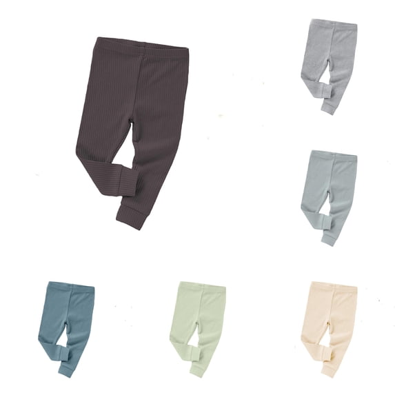 XIYON Pants For Boys Soft Baby Leggings Solid Color Casual Trousers For Autumn Toddler Breathable Comfort Stretchy Daily Wear Streetwear