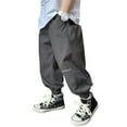 thumbnail image 1 of XIYON Pants For Boys Summer Kids Lightweight Breathable Casual Trousers With Elastic Waist Comfortable Outdoor Play Clothes For Toddler 4-5 Years, 1 of 9