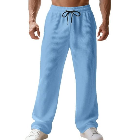 XIYON Pants For Men Casual Comfortable Loose Fit Knit Joggers Breathable Athletic Pants For Daily Wear And Relaxation Loose Fit