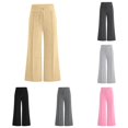thumbnail image 1 of XIYON Pants for Girls Cozy Elastic Waist Wide Leg Pants Comfortable Loose Fit Casual Trousers for Everyday Wear Soft Breathable 5-6 Years, 1 of 8