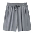 thumbnail image 1 of XIYON Shorts For Women Summer With Pockets Stretchy Drawstring Casual Comfortable Vacation Athletic Elastic Waist Pure Color Shorts Beach Vacation Lightweight, 1 of 3