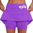 thumbnail image 1 of XIYON Skirts For Women Ladies Mid Rise Culottes With Pockets Athleisure Two New Short Skirts, 1 of 3