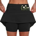 thumbnail image 1 of XIYON Skirts For Women Ladies Mid Rise Culottes With Pockets Athleisure Two New Short Skirts, 1 of 3