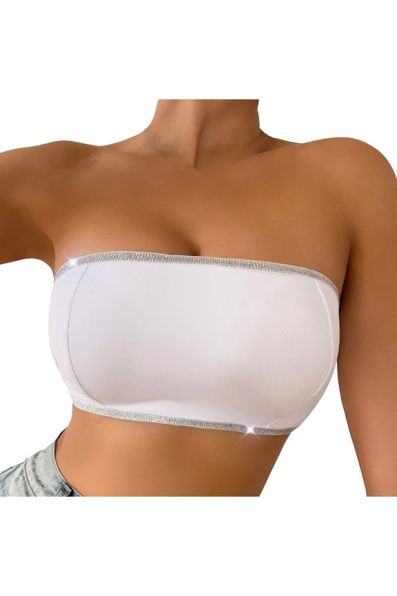 Strapless Bras For Women Backless Strapless Back Bandeau Bra For Seamless Comfort Lightweight Wirefree Support Soft Comfort