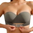 thumbnail image 1 of XIYON Strapless Bras For Women Thin Seamless Vest Soft Support Large Chest Small Half Fixed Cup Breathable Bra Comfy Bra, 1 of 4