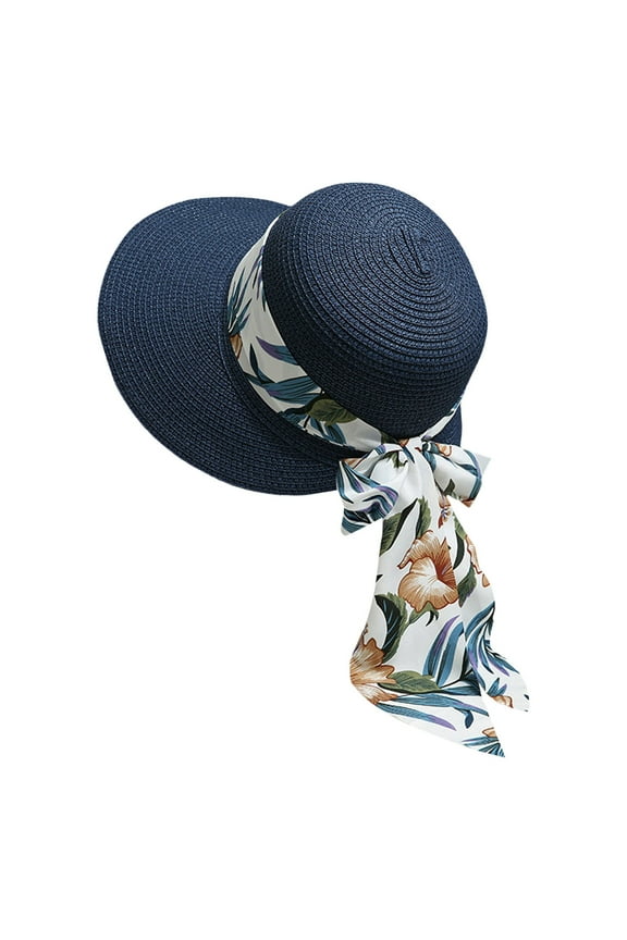 Straw Sun Hat For Women Foldable Floppy Straw Hat Wide Brim Summer Beach Hat With Bow Outdoor Travel Holiday Upf 50+ Lightweight Summer Hat Fashionable
