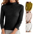 thumbnail image 1 of XIYON Sweaters for Women Casual Neck Sweater Long Sleeve Ribbed Knit Pullover Soft Warm Winter for Daily Wear, 1 of 7