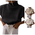 thumbnail image 1 of XIYON Sweaters for Women Turtleneck Sleeveless Sweater Fall Winter Wool Sweater Pullover Top Fashion Clothing, 1 of 6