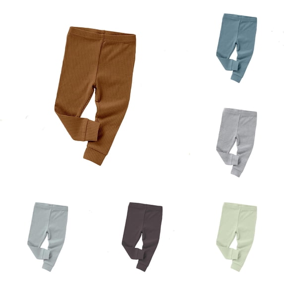 XIYON Toddler Boy Pants Soft Baby Leggings Solid Color Casual Trousers For Autumn Kids Breathable Comfort Stretchy Daily Wear Streetwear Trousers