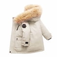 thumbnail image 1 of XIYON Toddler Boys Winter Coat Mid Length Padded Jacket For Boys Stylish Padded Jacket For Big And Medium Sized Children And Hooded Padded Jacket For Little Boys 150, 1 of 4