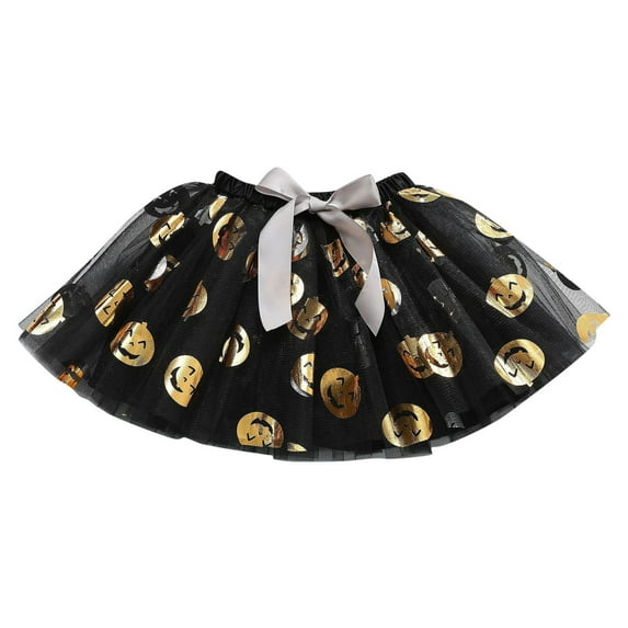XIYON Toddler Girls Skirt Halloween Birthday Party Tutu Skirt Performance Skirt Bowkot Cute Fashion Skirt 6-8 Years