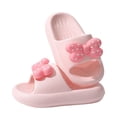 thumbnail image 1 of XIYON Toddler Kids Girls Summer Slippers Soft Sole Non Open Toe Bow Design Lightweight Breathable Shoes For Casual Daily Wear,Light Pink,9-9.5 Years, 1 of 5