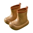 thumbnail image 1 of XIYON Toddler Rain Boots Boys Outdoor Comfortable Short Ankle Booties For Kids Year Round Durable Sole Lightweight Toddler Hiking Shoes 4-5, 1 of 4