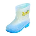 thumbnail image 1 of XIYON Toddler Rain Boots Children Shoes Fashion Flat Mid Tube Rain Boots Fashion Soft Bottom Cartoon Transparent Outdoor Rain Boots 6-7 Years, 1 of 6