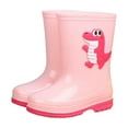 thumbnail image 1 of XIYON Toddler Rain Boots Stylish Girls Boots For Kids Rain Shoes For Children Fashionable Mid Calf Rubber Boots With Design For Rainy Days 10-10.5 Years, 1 of 5