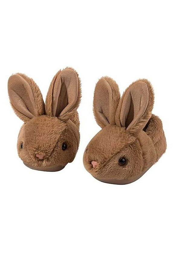 Toddler Slippers Boys Girls Cozy Girls Slippers For Kids Rabbit Slippers Warm Shoes For Winter Soft Indoor Footwear For Children 12-18 Months