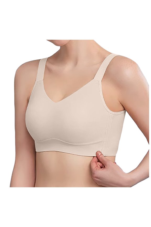 Women Soft Comfortable Bra Women's Big Show Small Collection Thin Thin Traceless Rabbit Ears Bra Comfy Bra