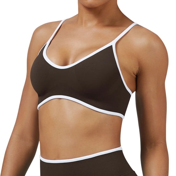 XIYON Women Soft Comfortable Bra Women's High Support Seamless Sports Bra Yoga Tank Top Workout Athletic Shirt For Running Gym Fitness Training Comfort