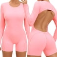 thumbnail image 1 of XIYON Women Yoga Jumpsuits Solid Color Workout Sport Bodysuits & Jumpsuits Crisscross Backless Sports Romper, 1 of 8