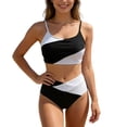 thumbnail image 1 of XIYON Women's Bikini Sets High Waisted Bikini For Neon Two Piece Swimsuit Color Blocking Bikini 2026 Bathing Summer Beach Vacation Bathing Suits, 1 of 5