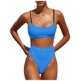 thumbnail image 1 of XIYON Women's Bikini Sets Womens High Waisted Swimsuits Bottom Padded Bathing Suits Bikini Sets Top Two Piece Swimwear Summer Beach Vacation Bathing Suits, 1 of 5