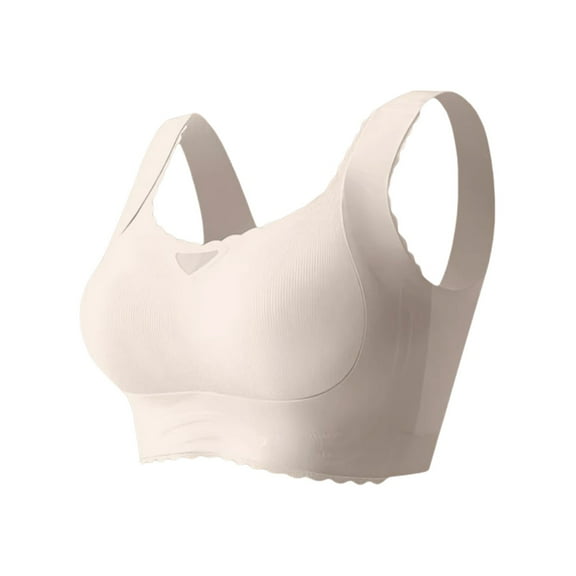 XIYON Women's Bra Ladies Comfortable And Sexy Transparent Shoulder Strap Cordless Backless Spongeless With Convertible Shoulder Straps Everyday Bras