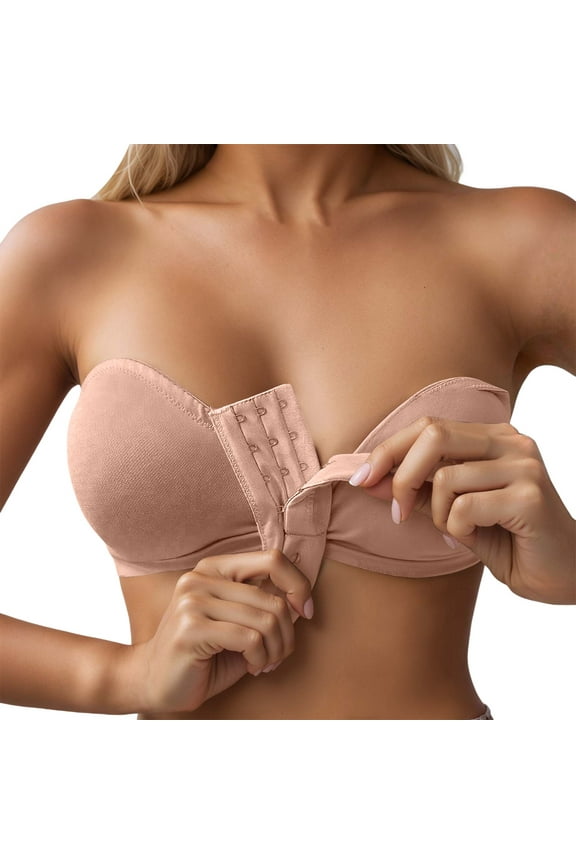 Women's Bra Ladies Comfortable And Stylish Front Closure Bra With Multiple Of Hooks For Everyday Wear Breathable