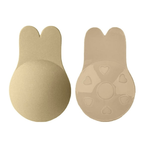 XIYON Women's Bra Silicone Bra Stick On Lift Push Up Strapless Backless Nipple Covers For Female Comfortable Reusable Breast Petals Everyday Bras