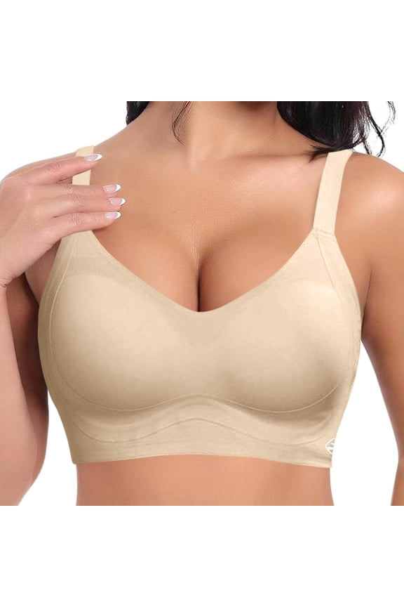 Women's Bra This Ladies Small Bust With A Tight Fitting Sagging Seamless And Adjustable Steel Ring Bra Breathable