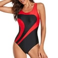 thumbnail image 1 of XIYON Women's One Piece Swimsuit Women Retro Color Block Bathing Suit Racerback Swimsuits Swimwear Swim Suits 2026, 1 of 5