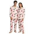 thumbnail image 1 of XIYON Women's Pajama Set Valentines Pajama Heart Printed Sleepwear Long Sleeve Top With Pants Soft Comfortable Nightwear For Her Comfortable, 1 of 6