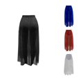 thumbnail image 1 of XIYON Women's Skirt Elastic Waist Solid Color Sheer Mesh A Line Comfortable Fashion Maxi Skirts For Casual Daily Wear,Black,S, 1 of 8