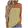 thumbnail image 1 of XIYON Women's Summer Tank Tops Women Print Strapless Bandeau Tank Casual Sleeveless Summer Vacation Loose Holiday Top Shirt Women Tanks Top For Summer Going Out Streetwear, 1 of 5