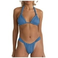 thumbnail image 1 of XIYON Womens Bikini Sets High Cut 2Pcs Thong Swimsuit Tie Knot Ruched Swimwear Bathing Suit 2026, 1 of 8