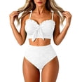thumbnail image 1 of XIYON Womens Bikini Sets High Waisted Control Tankini Two Piece Swimwear Stretchy Bathing For Beach Wear Fashion, 1 of 5