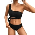thumbnail image 1 of XIYON Womens Bikini Sets Women One Shoulder High Waisted Bikini Tie High Cut Two Piece Swimsuits 2026 Summer Beach Wear, 1 of 5