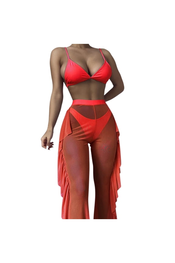 Womens Bikini Sets Women Solid Color Leather Push-Up Padded Bra Bikini Set Swimsuit Swimwear Retro Swimsuits Beachwear