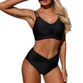 thumbnail image 1 of XIYON Womens Bikini Sets Women's Swimming With High Waist Tight Fitting Shaped Design Extremely Backless Design Beach Vacation Clothes, 1 of 4