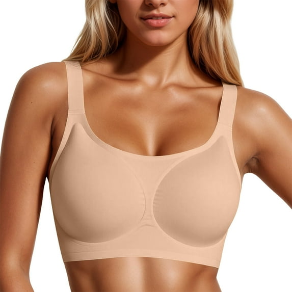 XIYON Womens Bras Comfortable Wireless Supportive Bra With Wide Straps And Full Coverage For Female For Everyday Wear And Large Cup Sizes Classic