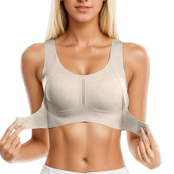 XIYON Womens Bras Front Closure Adjustable Yoga Sports Bra For Female Posture Corrective Back Support Non Wired Comfortable Fit For Everyday Wear For All Seasons Classic