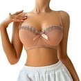 thumbnail image 1 of XIYON Womens Bras Lace Underwire Push Up Bra Demi Cup Smooth T Shirt Bra For Women Comfortable Adjustable Straps Support Comfy Bra, 1 of 9