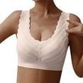thumbnail image 1 of XIYON Womens Bras Ladies Comfortable Seamless Bralette Sleep Bra With Lace Trim For Relax And Nightwear Plus Size Wireless Support Classic, 1 of 4