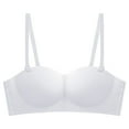 thumbnail image 1 of XIYON Womens Bras Ladies Soft Wireless Half Cup Bra Strapless Design Versatile All Seasons Underwear Choice For All Occasions Comfort, 1 of 9