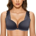 thumbnail image 1 of XIYON Womens Bras Women's Front Closure Bra Racerback Plus Size Unlined Underwire Full Coverage Bras Comfy Bra, 1 of 5