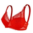 thumbnail image 1 of XIYON Womens Bras Womens Underwire Bra Lace Floral Bra Unlined Unpadded Plus Size Full Coverage Bra Comfortable, 1 of 3