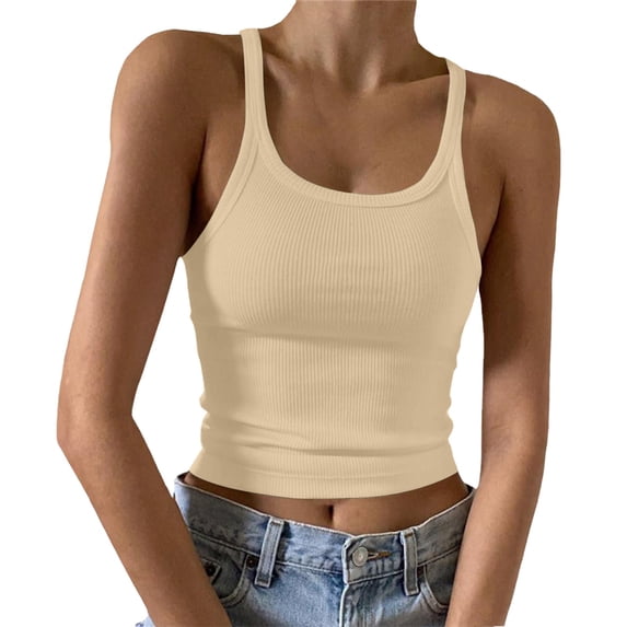 XIYON Womens Camisole Tank Tops Women Summer Casual Basic Graphic Camisole Funny Beach Vacation Classic Slim Fit Top Trendy Going Out Tops