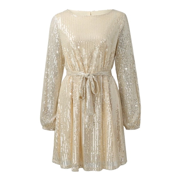 XIYON Womens Dresses Sequin Party Dress Fashionable Bodycon Evening Gown For Holiday Celebration Travel Vacation Outfits