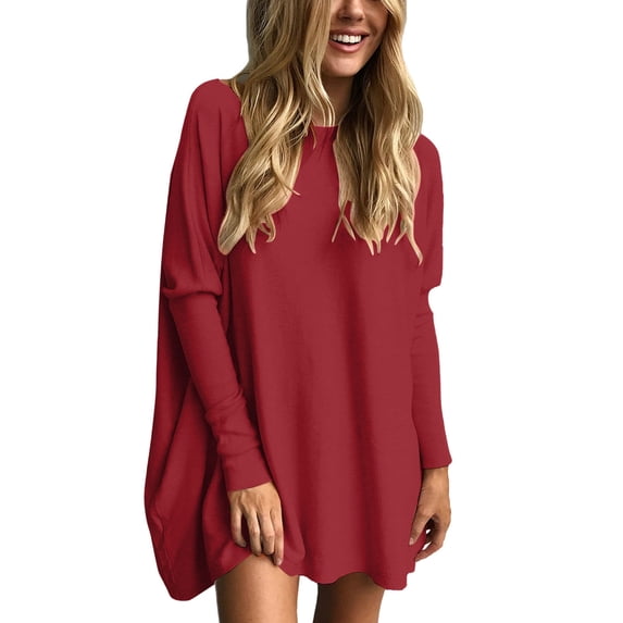 XIYON Womens Oversized T Shirts For Tunic Tops Long Sleeve Spring Dressy Tops Beach Vacation Clothes