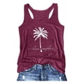 thumbnail image 1 of XIYON Womens Summer Tops Sleeveless Printed Shirts Summer Tops Loose Fit Running Athletic Shirts For Summer Going Out Streetwear, 1 of 4